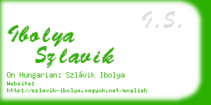 ibolya szlavik business card