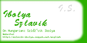 ibolya szlavik business card